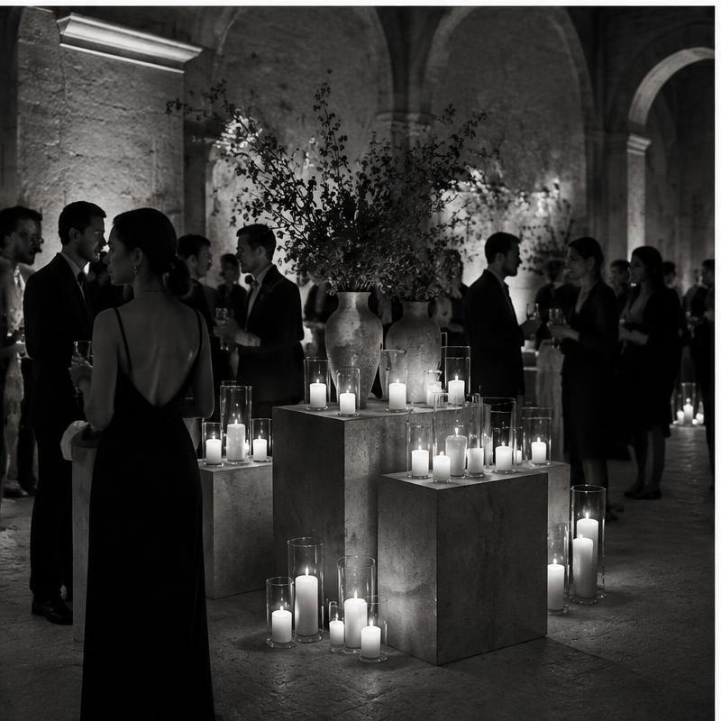 Experiencia de marca durante un evento nocturno